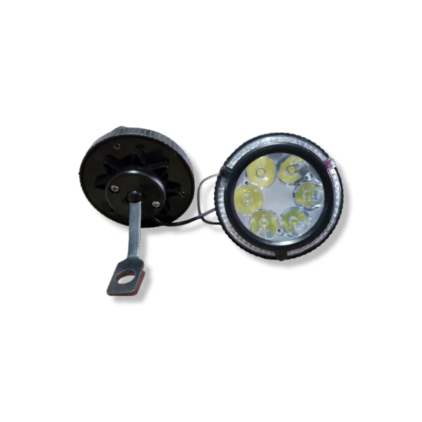LED Spotlight For Motorcycle High Power Led Light With Red/Blue Ring and Blinking Warning Lights - Image 3