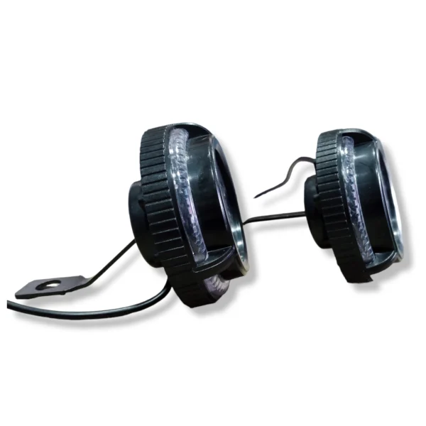 LED Spotlight For Motorcycle High Power Led Light With Red/Blue Ring and Blinking Warning Lights - Image 4